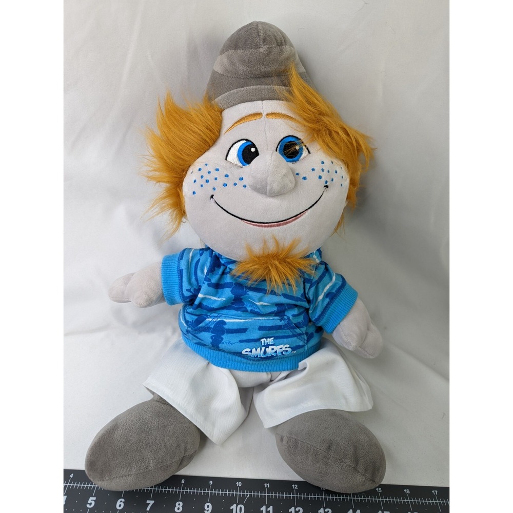 Build a‎ Bear Hackus Smurfs Plush 16 Inch Stuffed Animal Toy